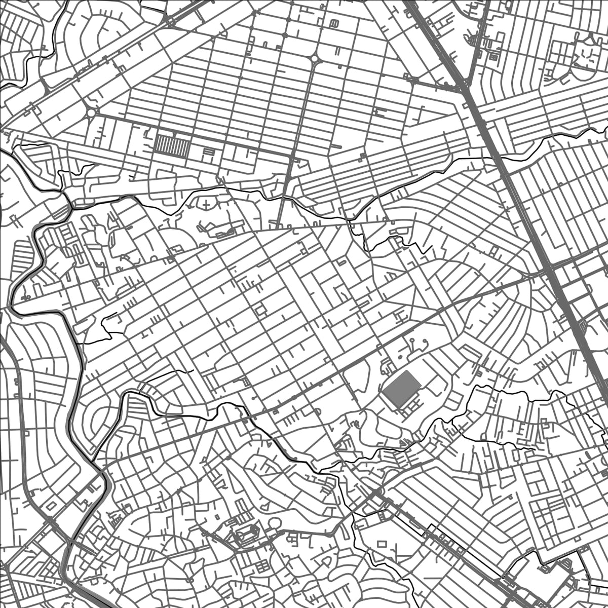 ROAD MAP OF MARIANA, PHILIPPINES BY MAPBAKES