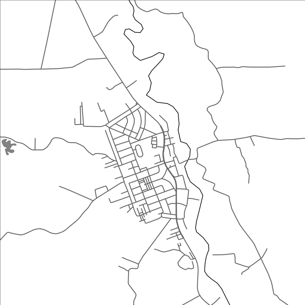 ROAD MAP OF TRENTO, PHILIPPINES BY MAPBAKES