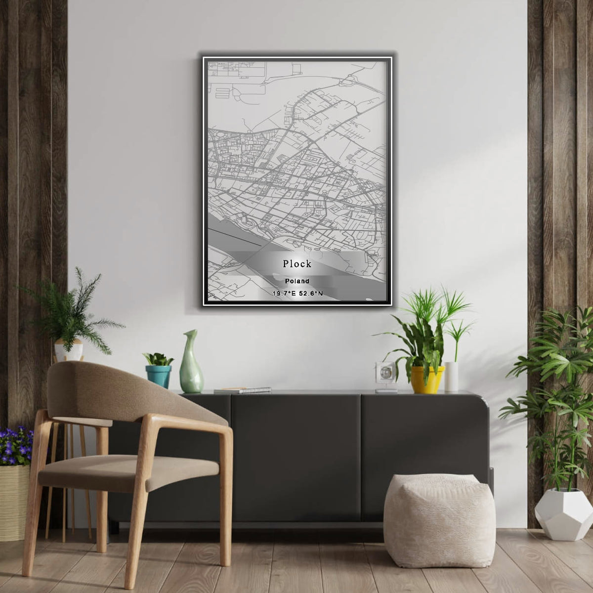 ROAD MAP OF PLOCK, POLAND BY MAPBAKES
