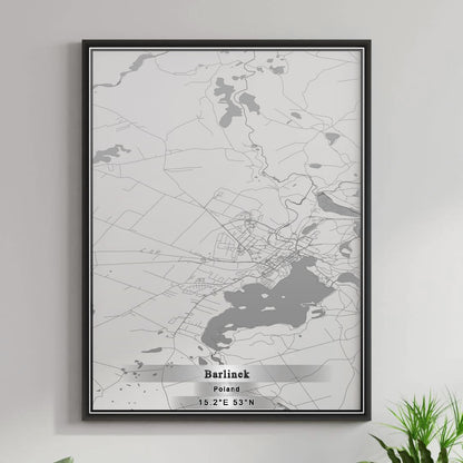 ROAD MAP OF BARLINEK, POLAND BY MAPBAKES