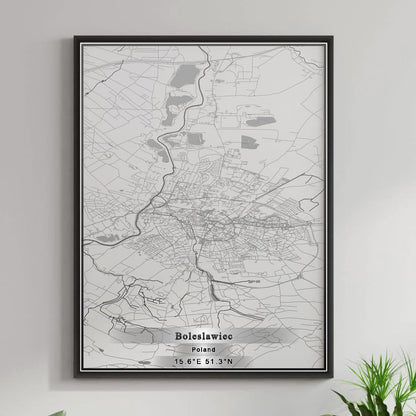 ROAD MAP OF BOLESLAWIEC, POLAND BY MAPBAKES