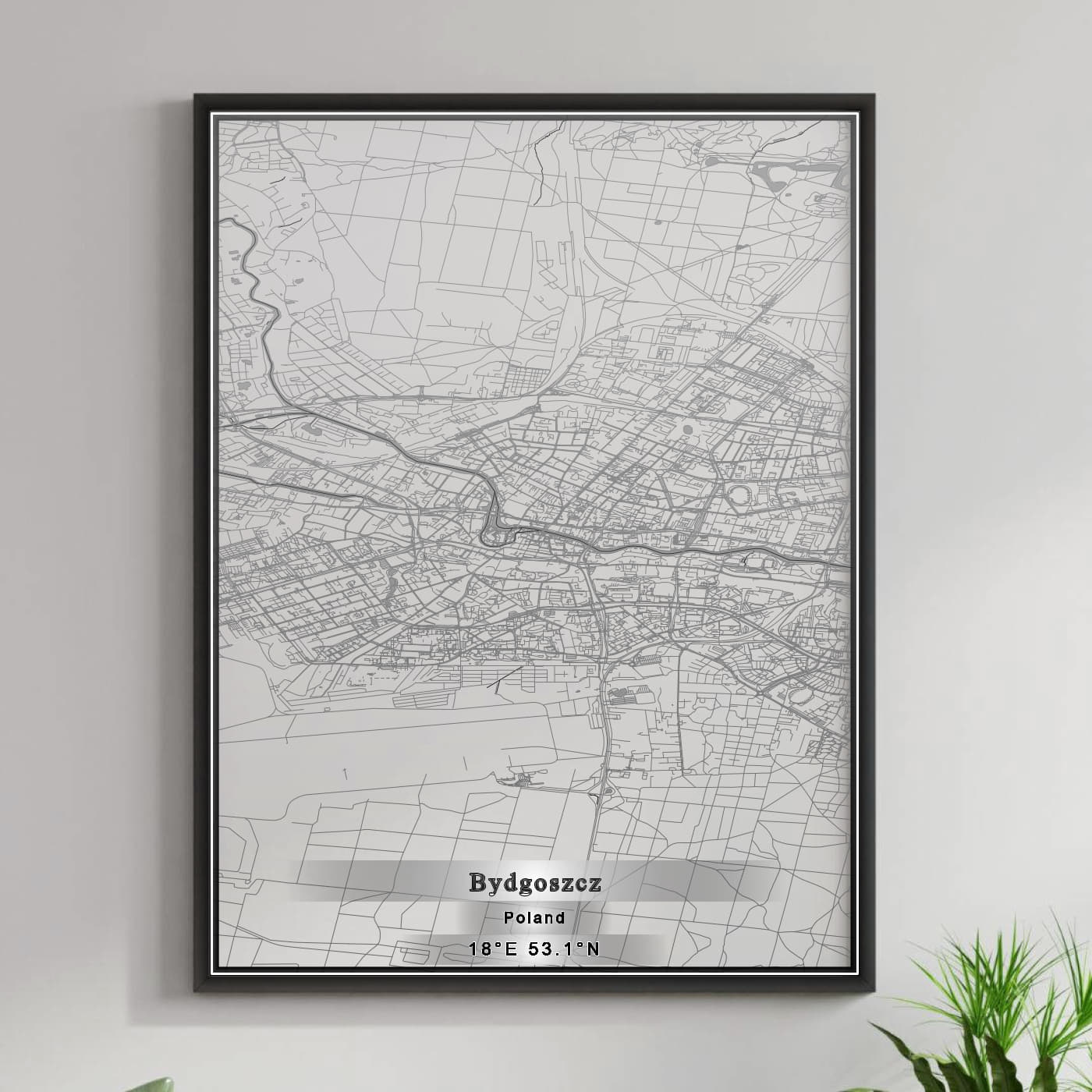 ROAD MAP OF BYDGOSZCZ, POLAND BY MAPBAKES