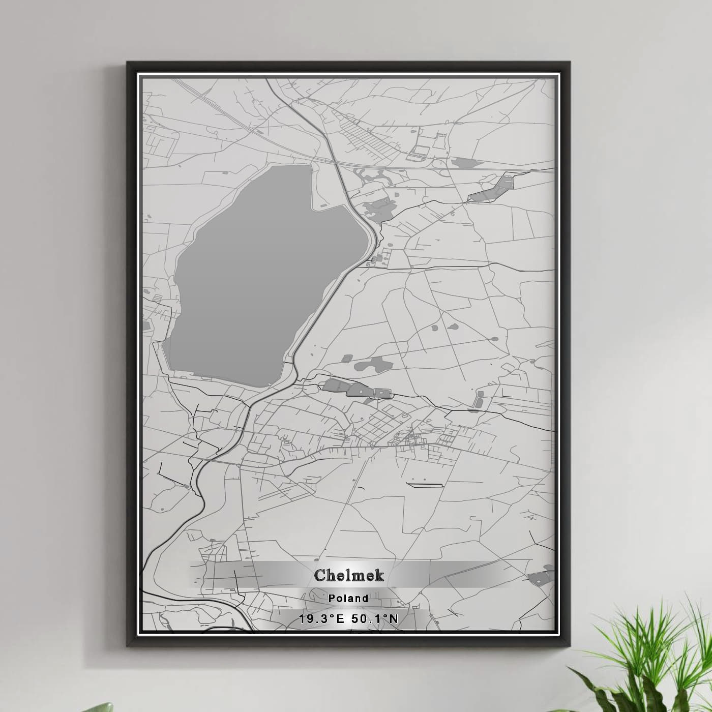 ROAD MAP OF CHELMEK, POLAND BY MAPBAKES