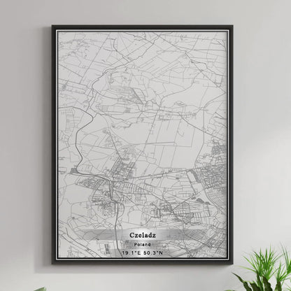 ROAD MAP OF CZELADZ, POLAND BY MAPBAKES