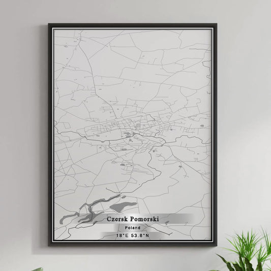 ROAD MAP OF CZERSK POMORSKI, POLAND BY MAPBAKES