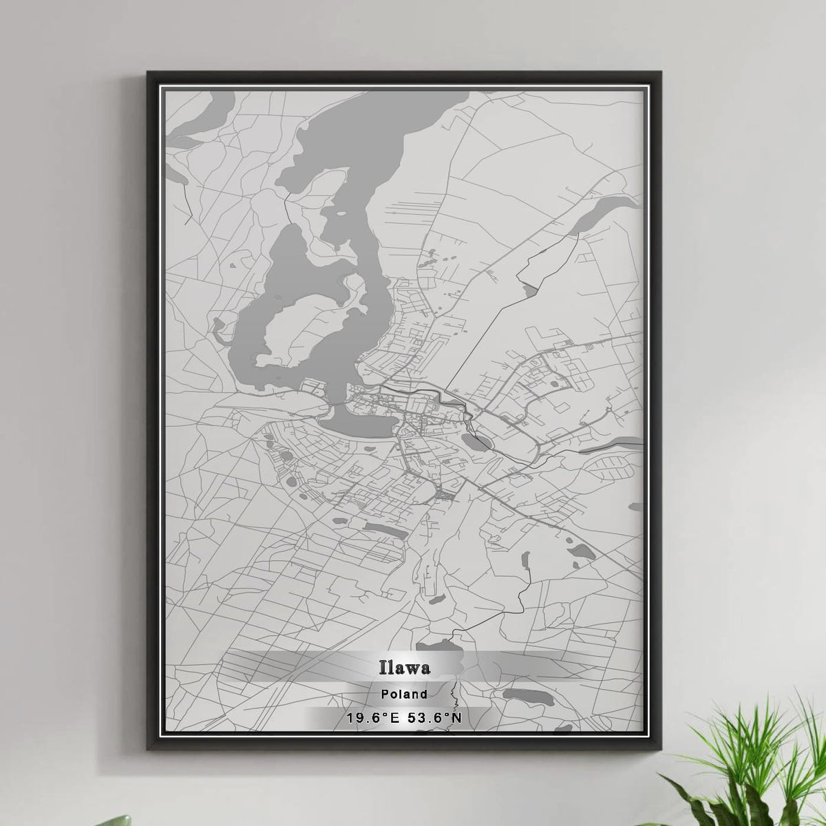 ROAD MAP OF ILAWA, POLAND BY MAPBAKES