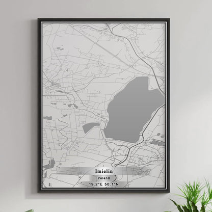 ROAD MAP OF IMIELIN, POLAND BY MAPBAKES