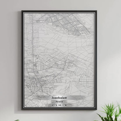 ROAD MAP OF JOZEFOSLAW, POLAND BY MAPBAKES