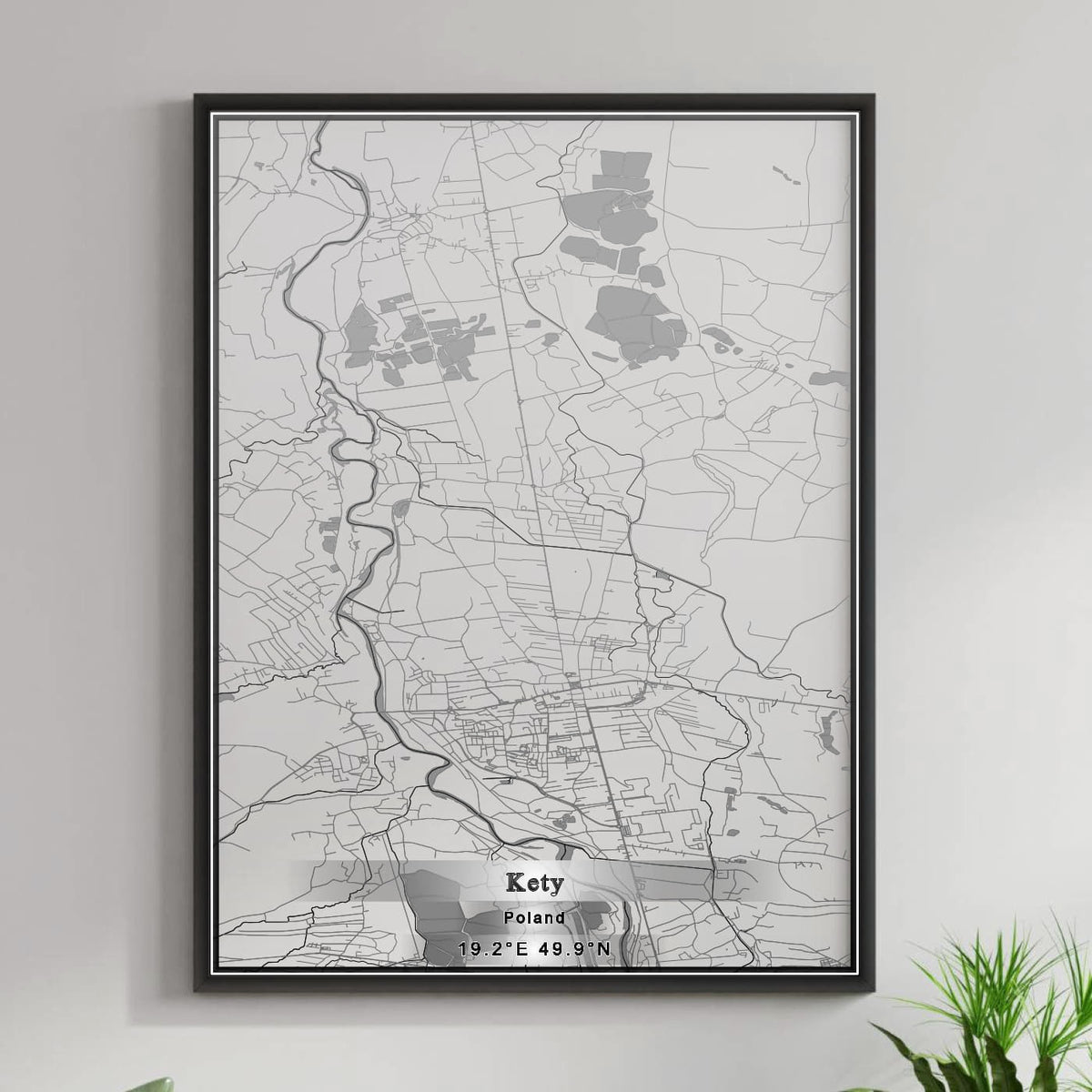 ROAD MAP OF KETY, POLAND BY MAPBAKES