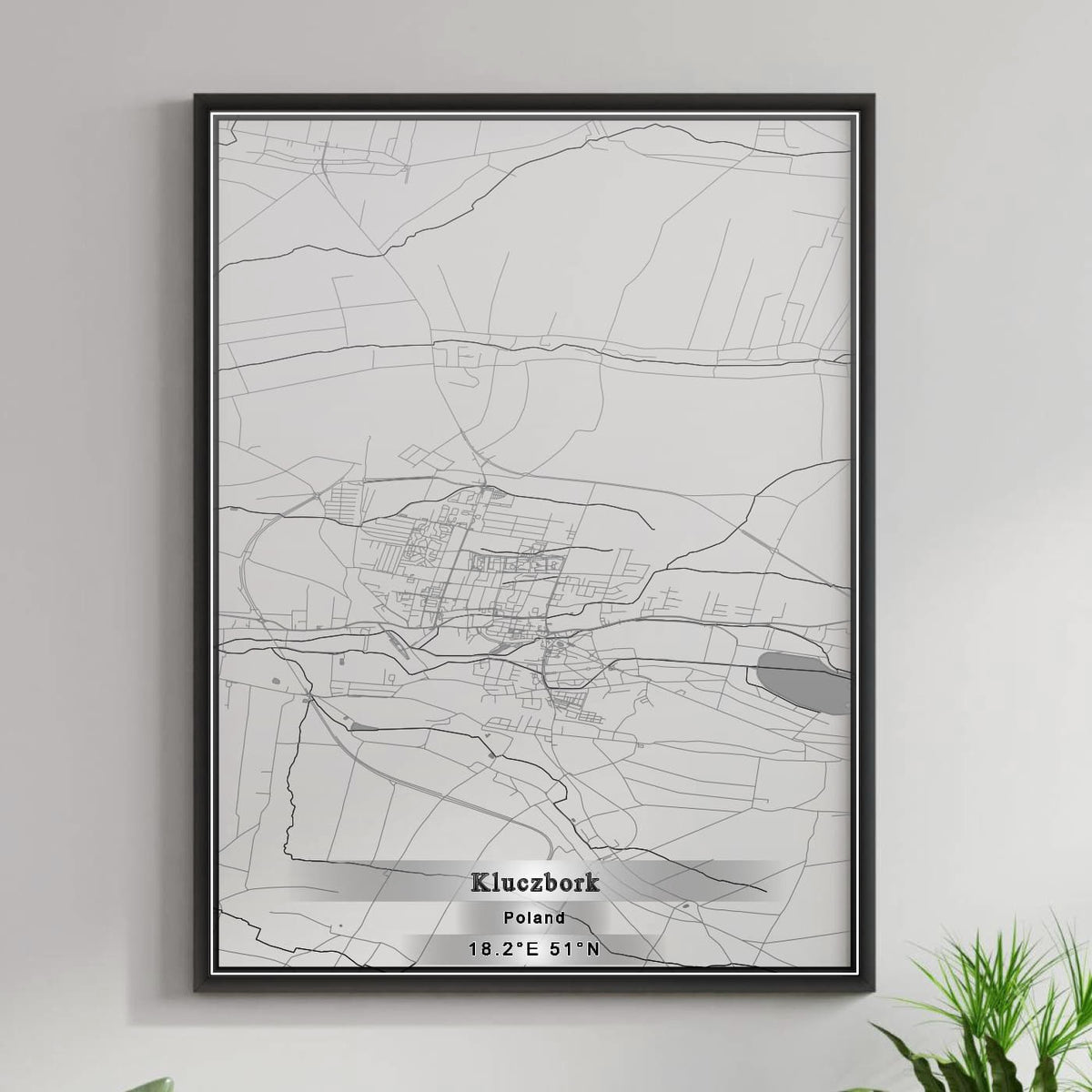 ROAD MAP OF KLUCZBORK, POLAND BY MAPBAKES