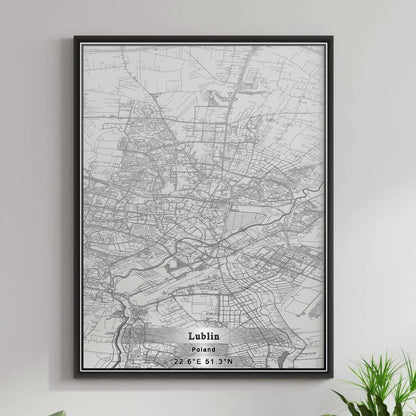 ROAD MAP OF LUBLIN, POLAND BY MAPBAKES