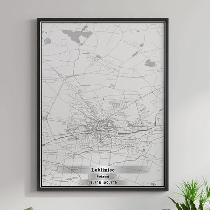 ROAD MAP OF LUBLINIEC, POLAND BY MAPBAKES