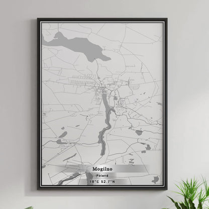 ROAD MAP OF MOGILNO, POLAND BY MAPBAKES