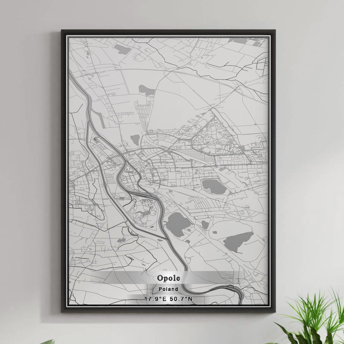 ROAD MAP OF OPOLE, POLAND BY MAPBAKES