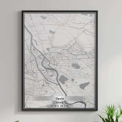 ROAD MAP OF OPOLE, POLAND BY MAPBAKES