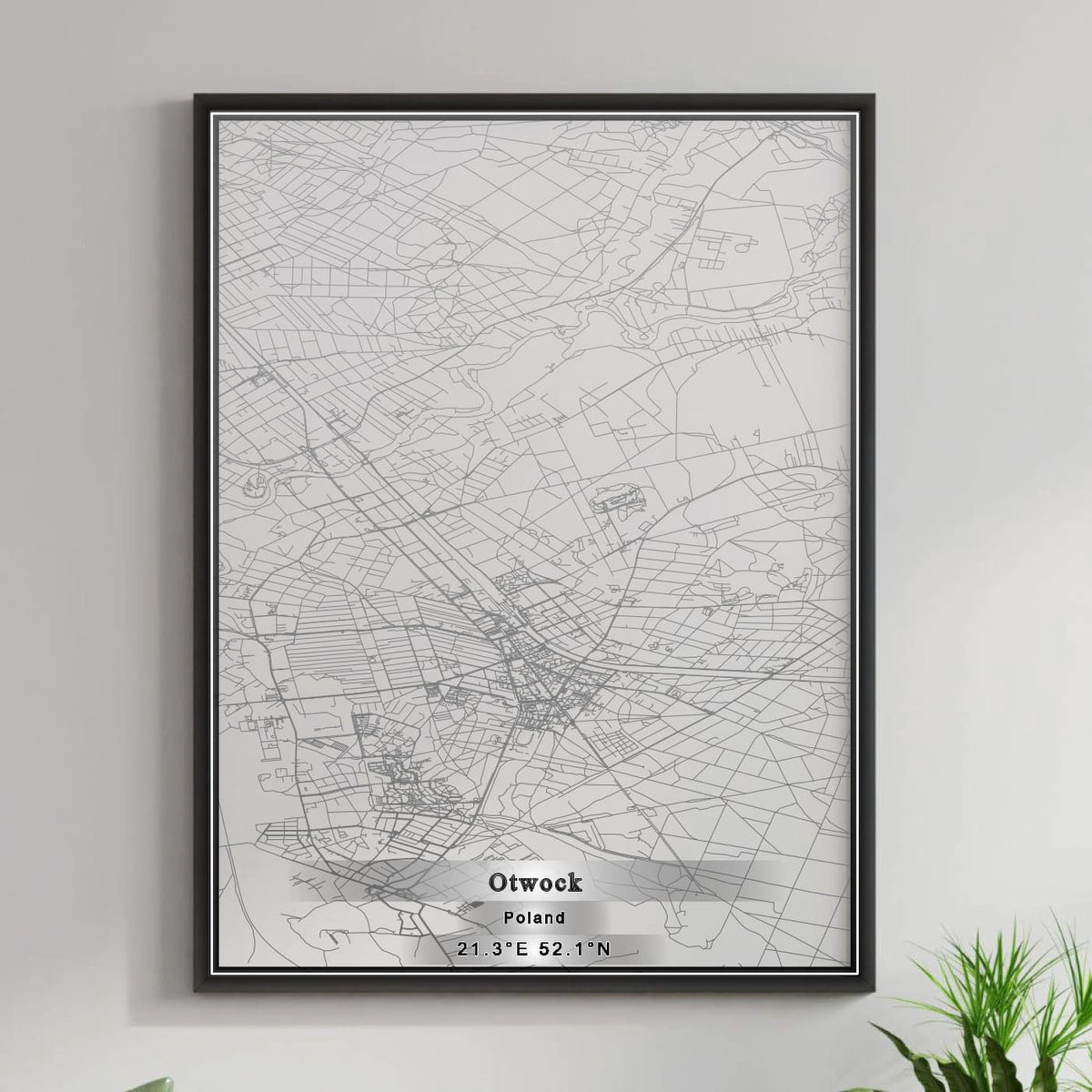 ROAD MAP OF OTWOCK, POLAND BY MAPBAKES