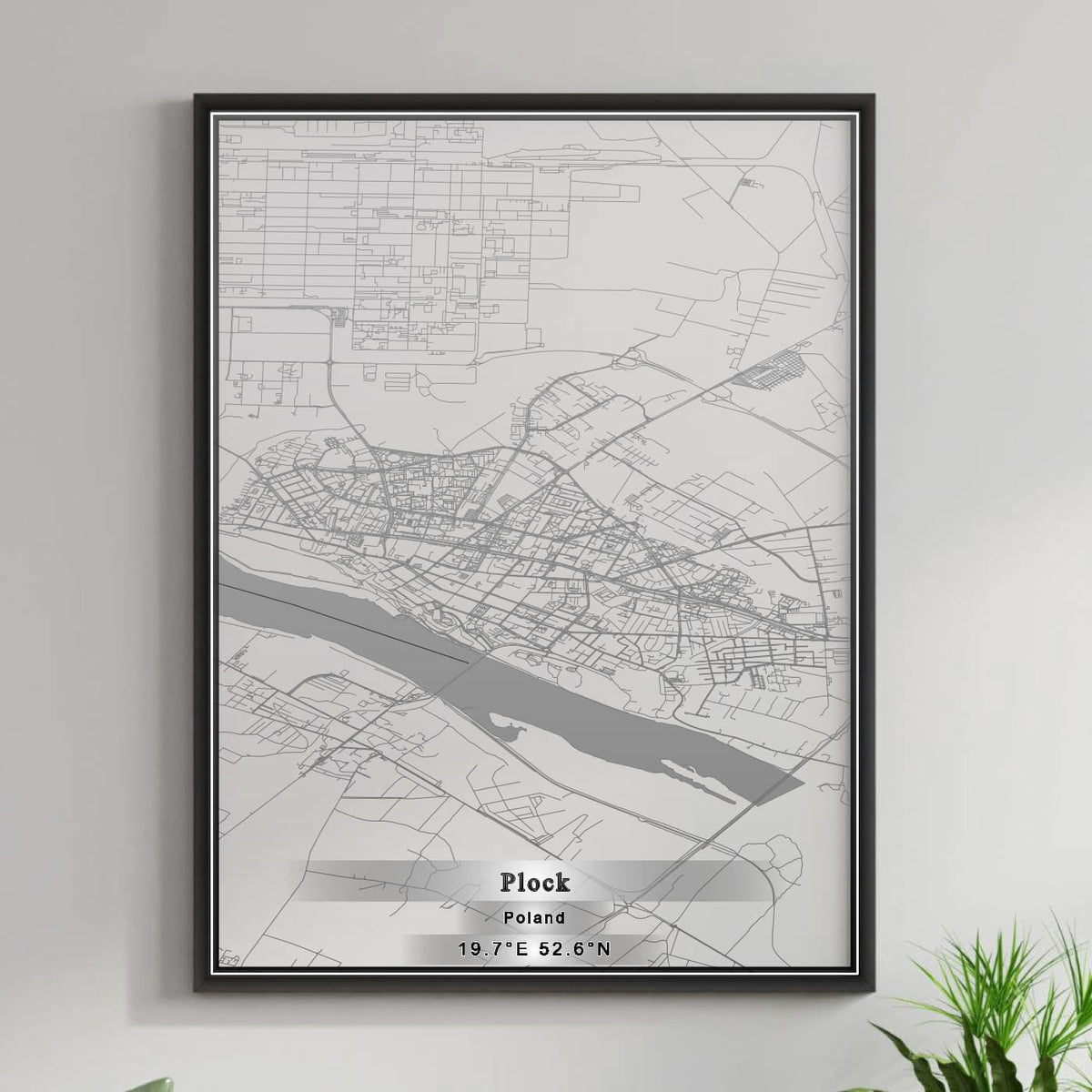 ROAD MAP OF PLOCK, POLAND BY MAPBAKES