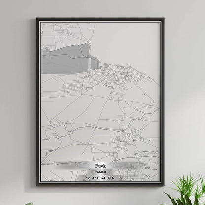 ROAD MAP OF PUCK, POLAND BY MAPBAKES
