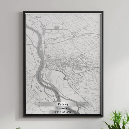 ROAD MAP OF PULAWY, POLAND BY MAPBAKES