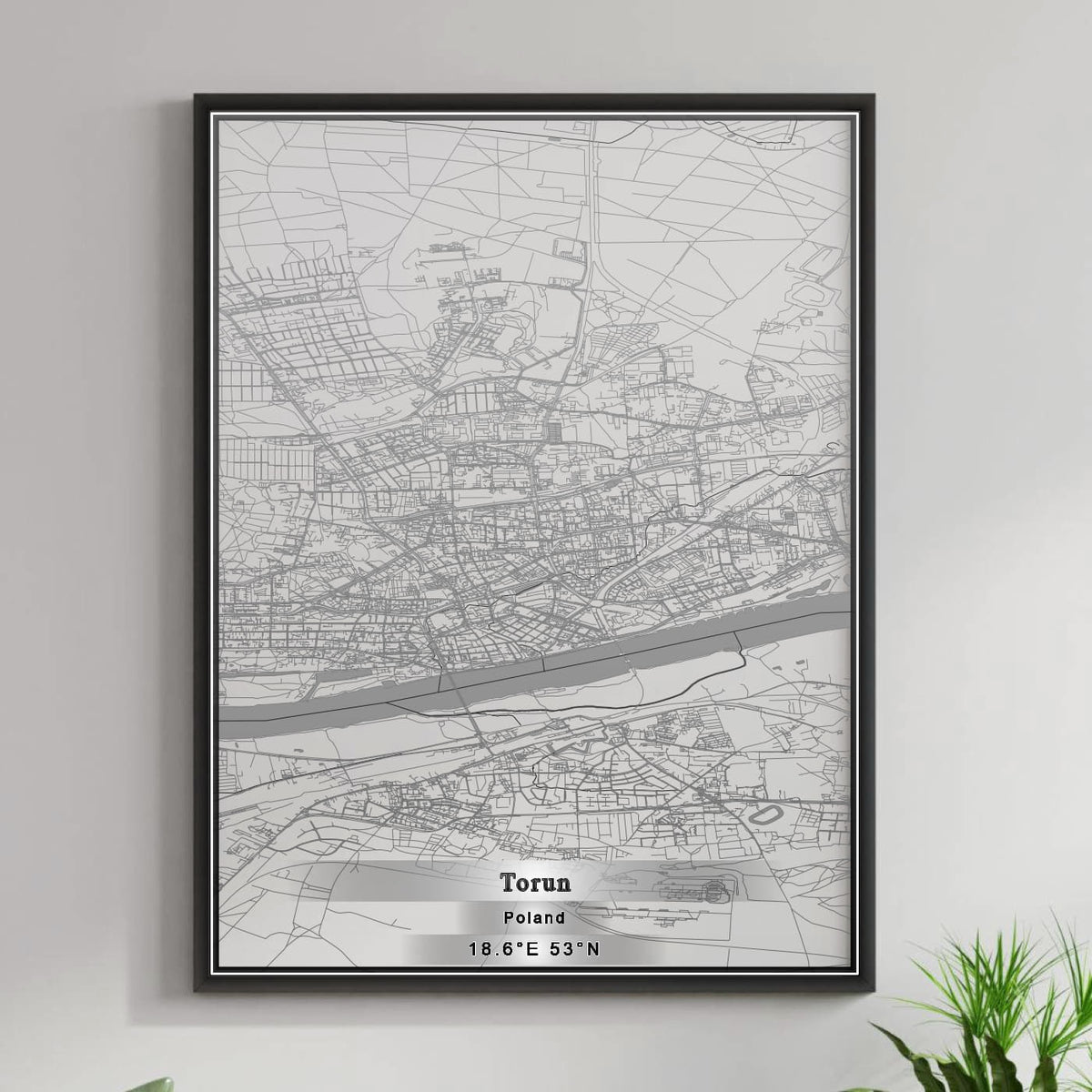 ROAD MAP OF TORUN, POLAND BY MAPBAKES