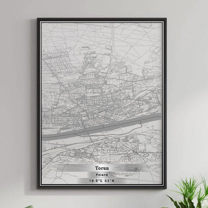 ROAD MAP OF TORUN, POLAND BY MAPBAKES