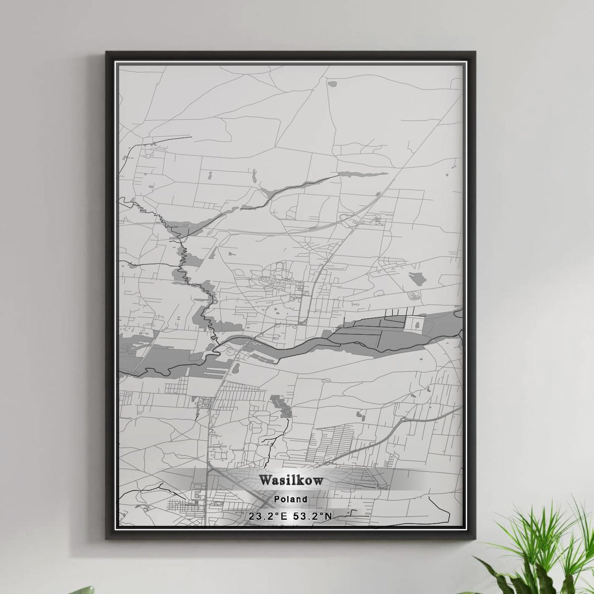 ROAD MAP OF WASILKOW, POLAND BY MAPBAKES