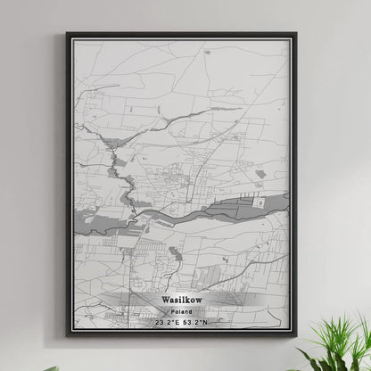 ROAD MAP OF WASILKOW, POLAND BY MAPBAKES