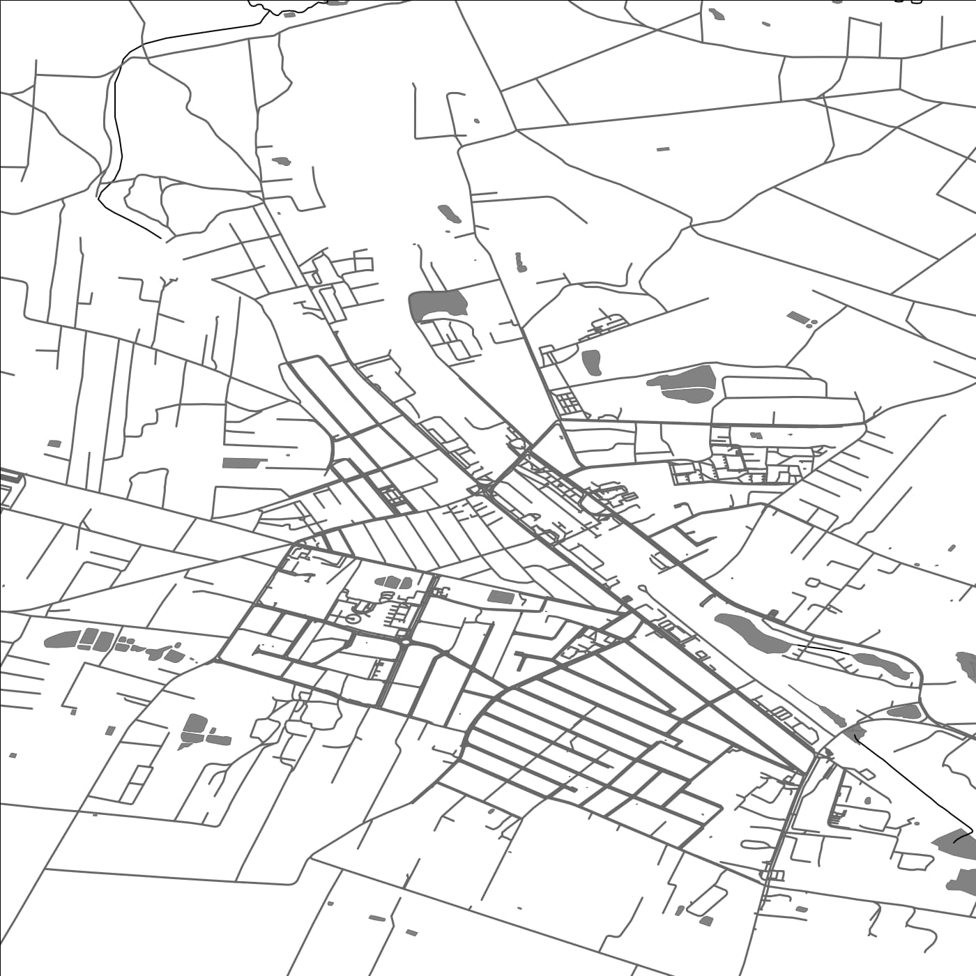 ROAD MAP OF ALEKSANDROW KUJAWSKI, POLAND BY MAPBAKES