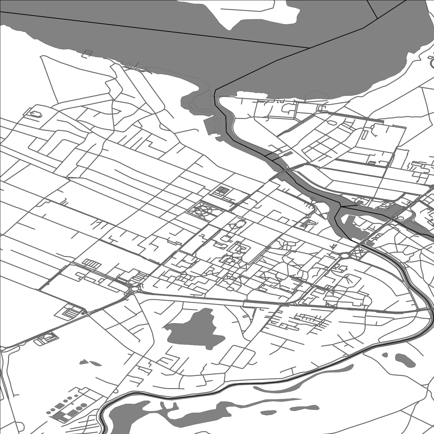 ROAD MAP OF AUGUSTOW, POLAND BY MAPBAKES