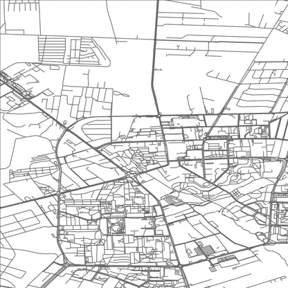 ROAD MAP OF BELCHATOW, POLAND BY MAPBAKES