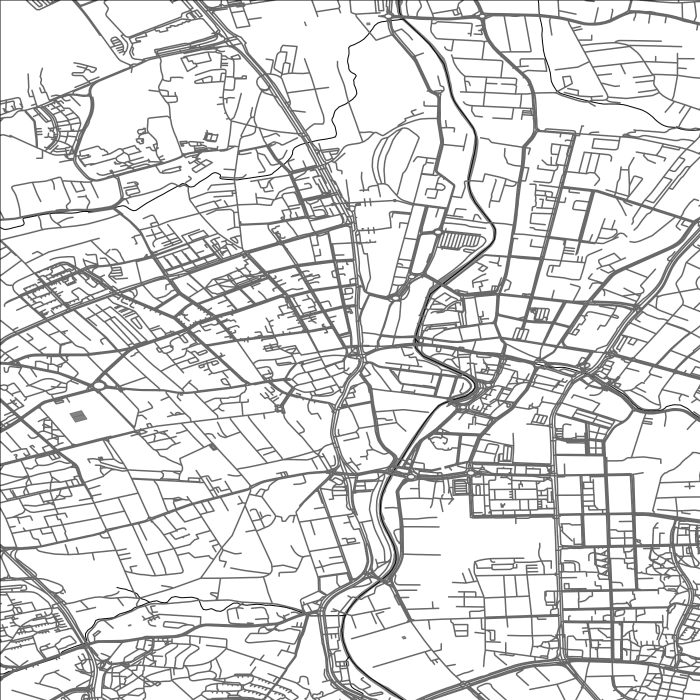 ROAD MAP OF BIELSKO BIALA, POLAND BY MAPBAKES