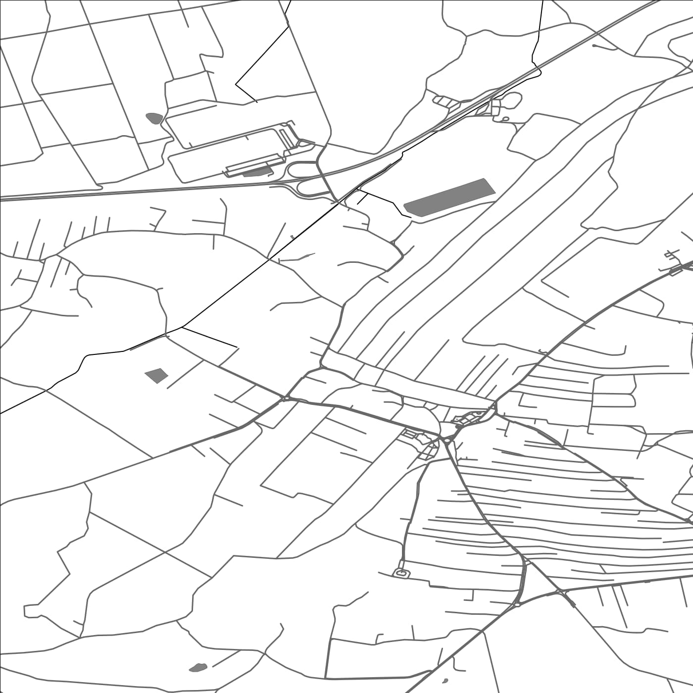 ROAD MAP OF BIERUN, POLAND BY MAPBAKES