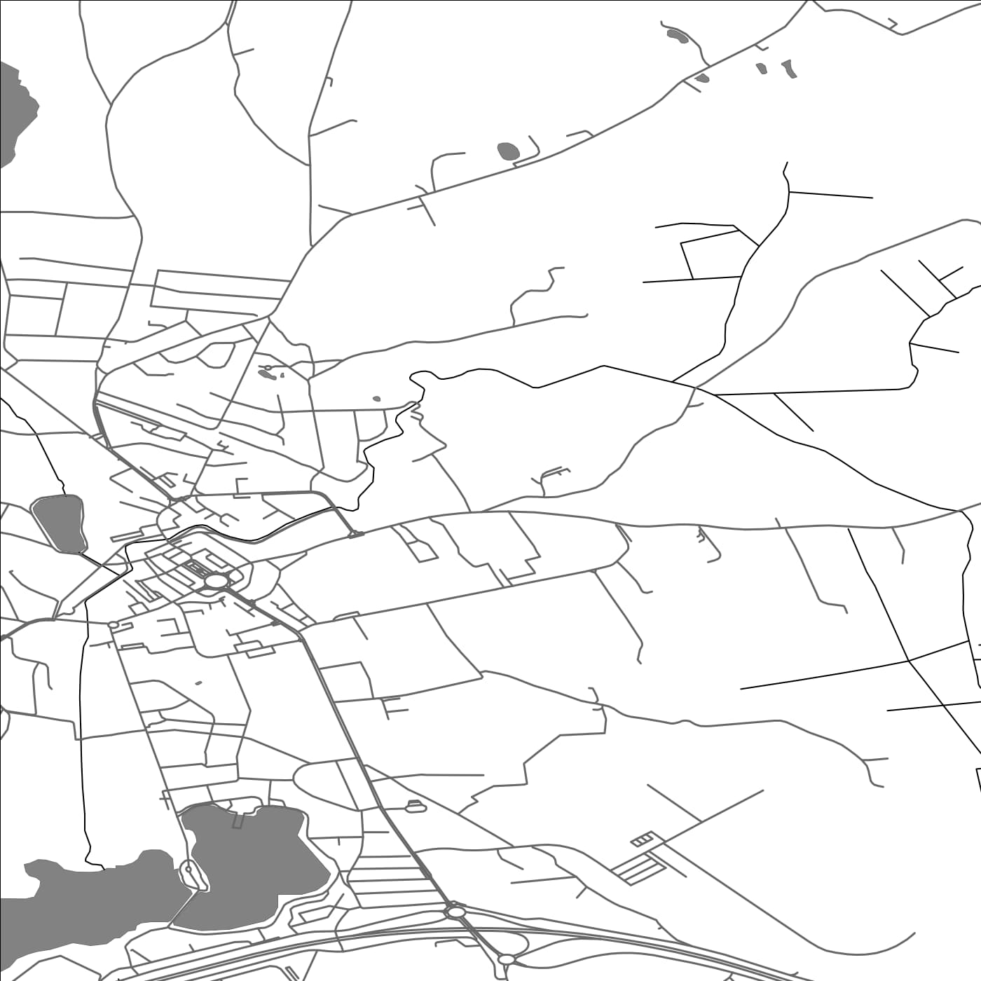 ROAD MAP OF BISKUPIEC, POLAND BY MAPBAKES