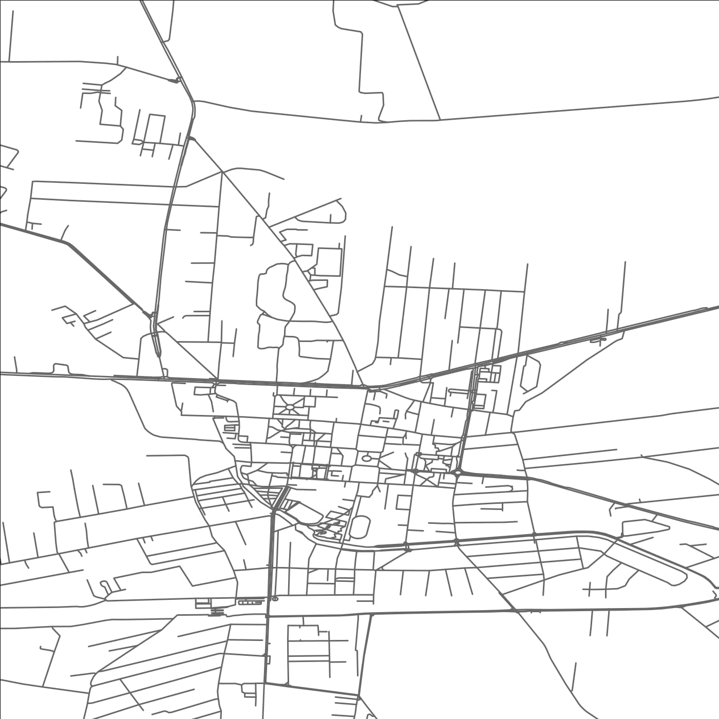 ROAD MAP OF BLONIE, POLAND BY MAPBAKES