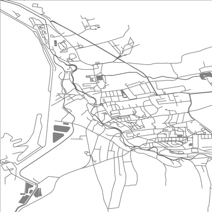 ROAD MAP OF BOGATYNIA, POLAND BY MAPBAKES