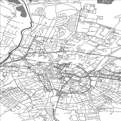 ROAD MAP OF BOLESLAWIEC, POLAND BY MAPBAKES