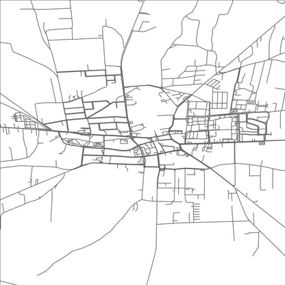 ROAD MAP OF BRZEZINY, POLAND BY MAPBAKES