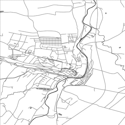 ROAD MAP OF BYSTRZYCA KLODZKA, POLAND BY MAPBAKES