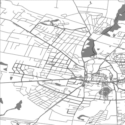 ROAD MAP OF CHOJNICE, POLAND BY MAPBAKES