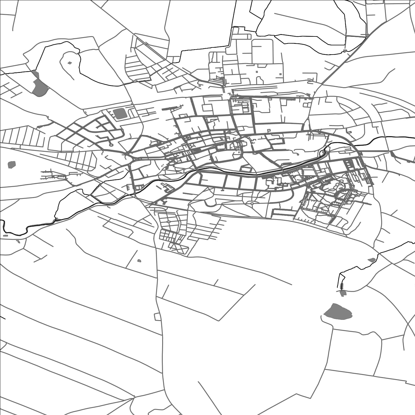 ROAD MAP OF CHOJNOW, POLAND BY MAPBAKES