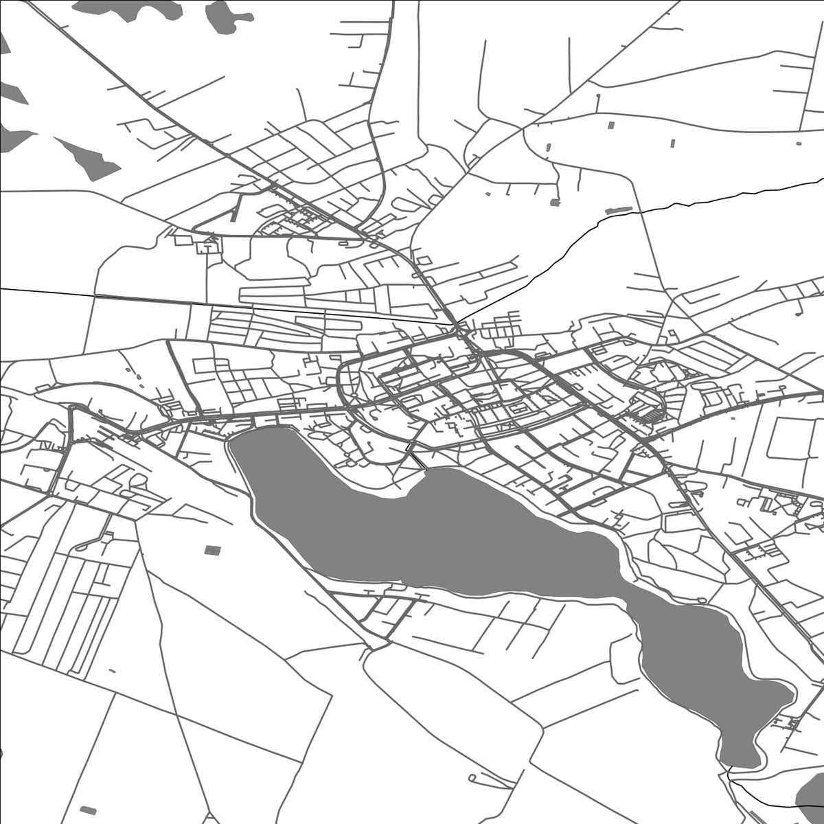 ROAD MAP OF CHOSZCZNO, POLAND BY MAPBAKES