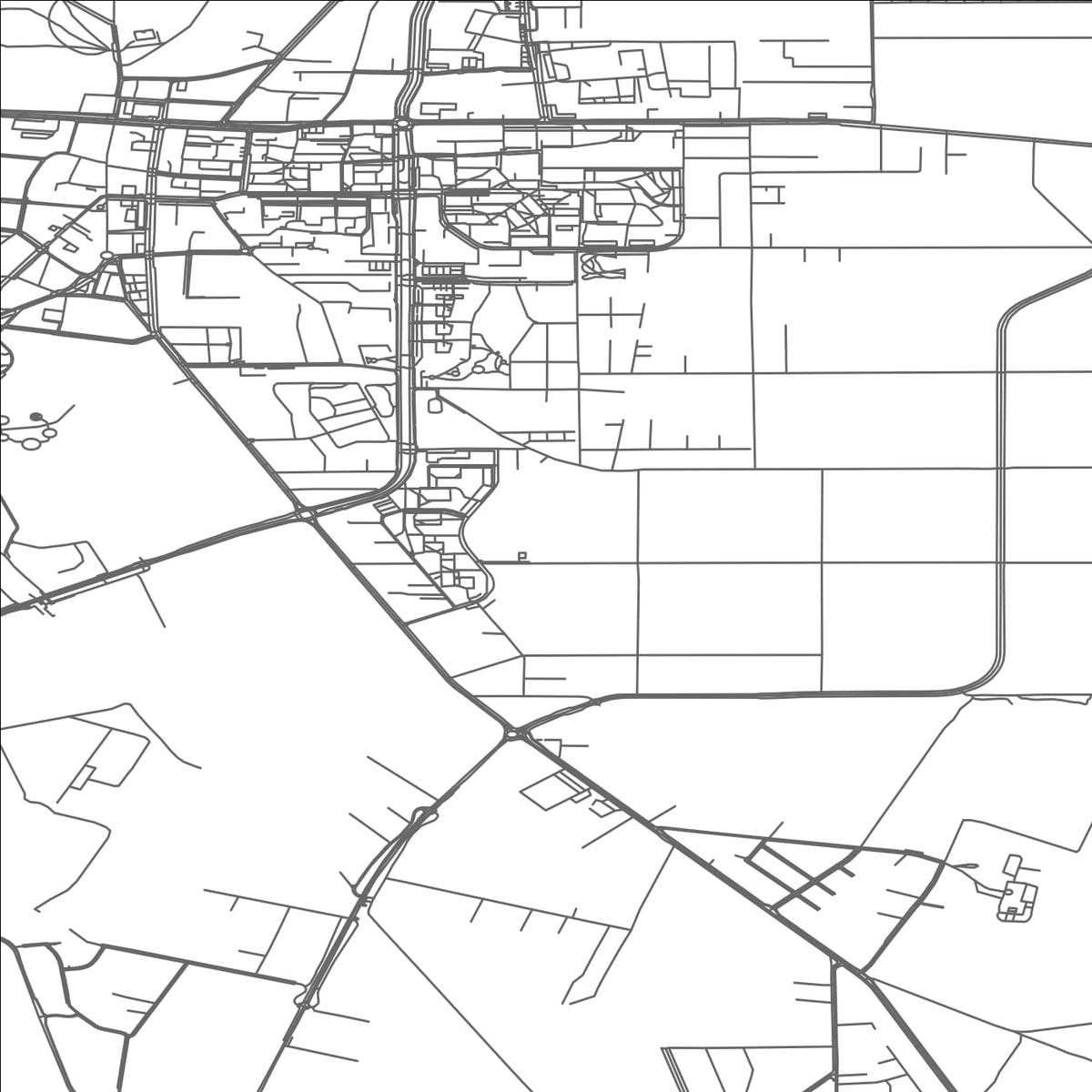 ROAD MAP OF CIECHANOW, POLAND BY MAPBAKES