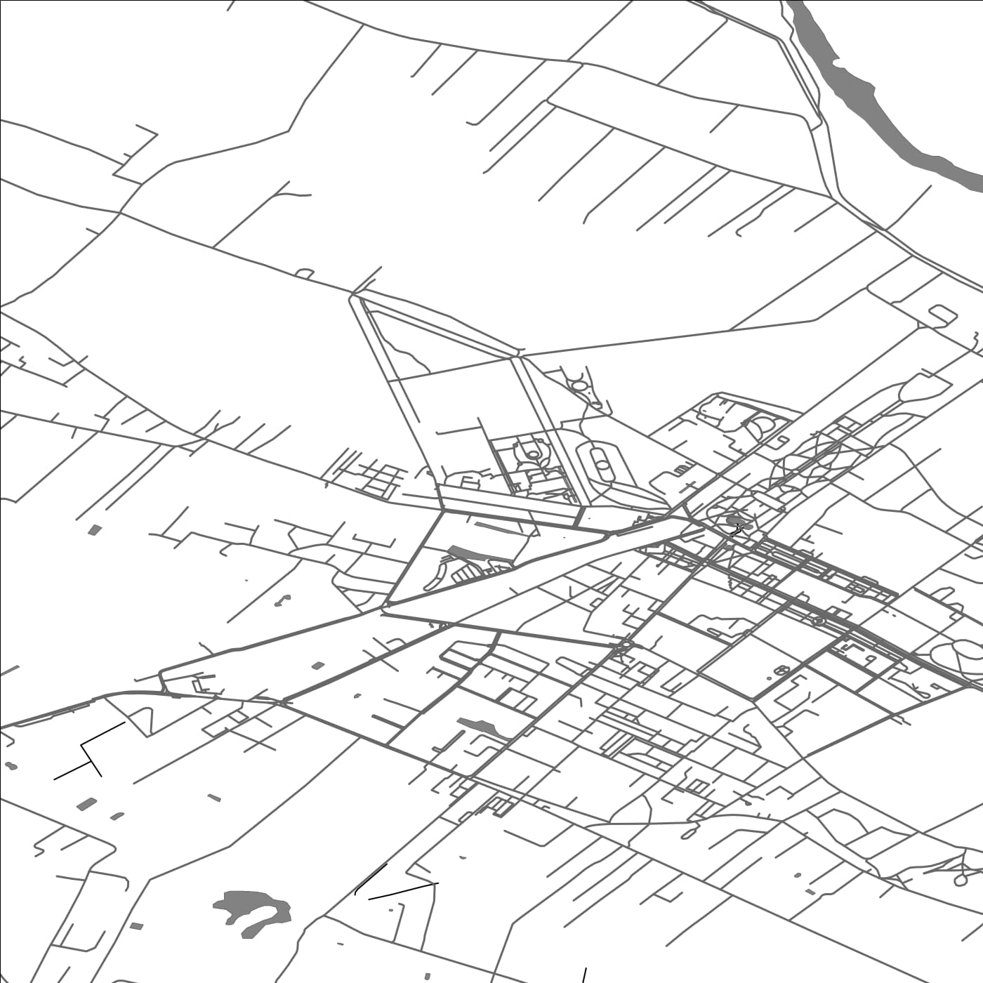 ROAD MAP OF CIECHOCINEK, POLAND BY MAPBAKES