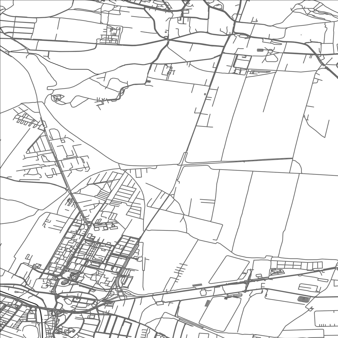 ROAD MAP OF CZELADZ, POLAND BY MAPBAKES