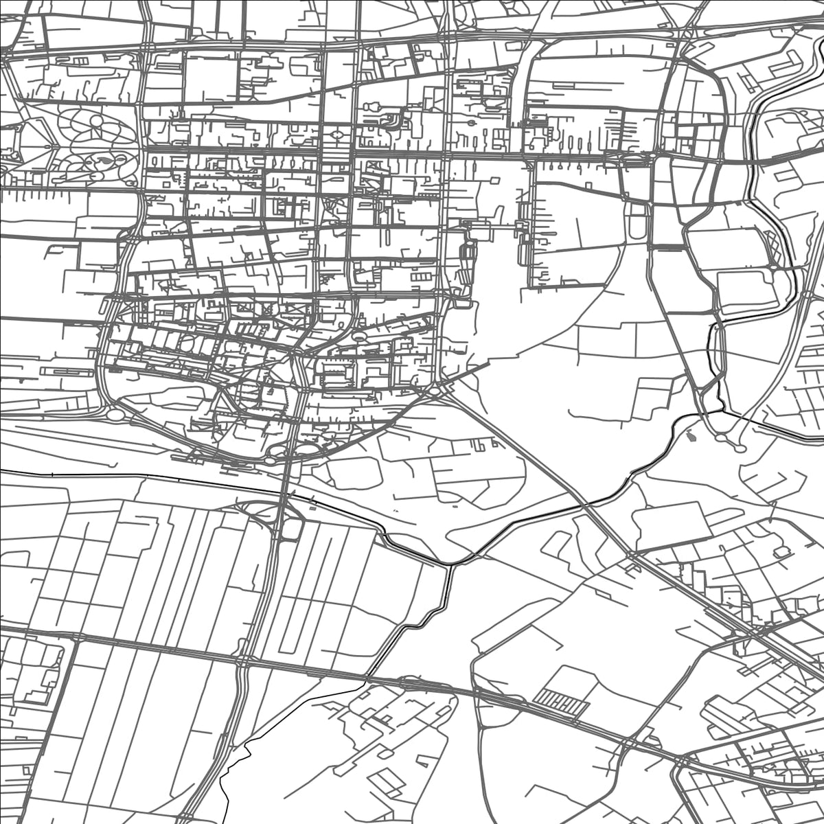 ROAD MAP OF CZESTOCHOWA, POLAND BY MAPBAKES