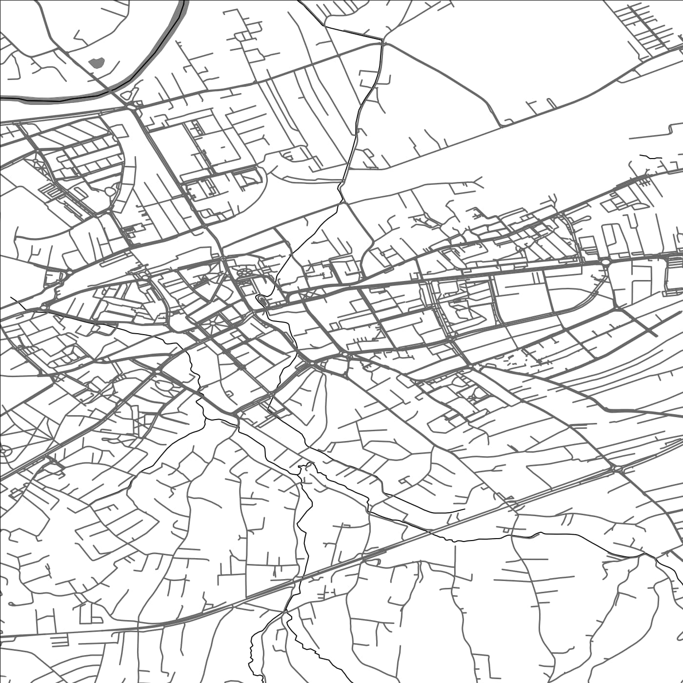 ROAD MAP OF DEBICA, POLAND BY MAPBAKES