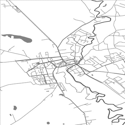 ROAD MAP OF DOBRE MIASTO, POLAND BY MAPBAKES