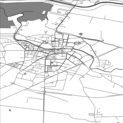 ROAD MAP OF DREZDENKO, POLAND BY MAPBAKES