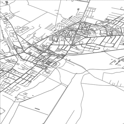 ROAD MAP OF DZIALDOWO, POLAND BY MAPBAKES