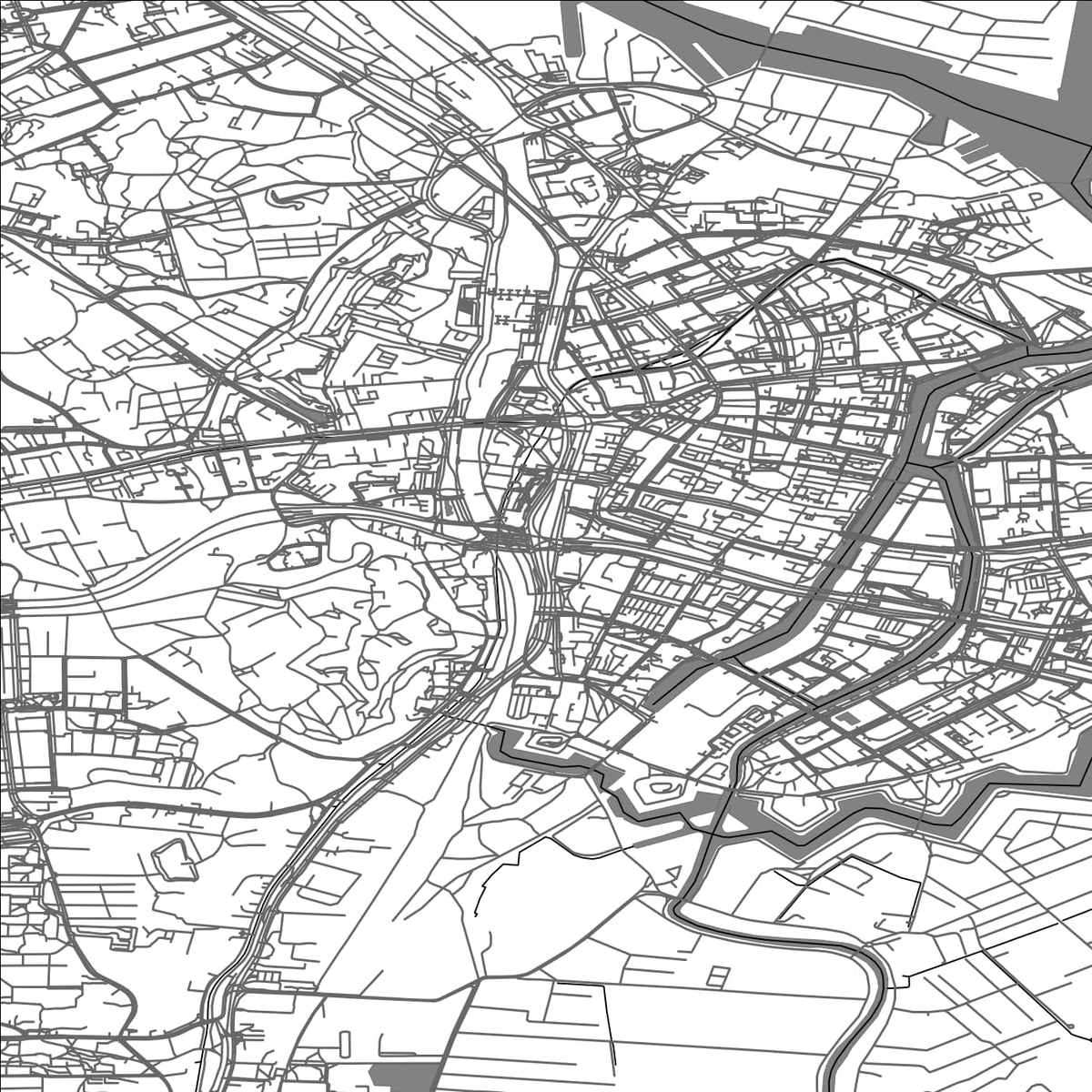ROAD MAP OF GDANSK, POLAND BY MAPBAKES